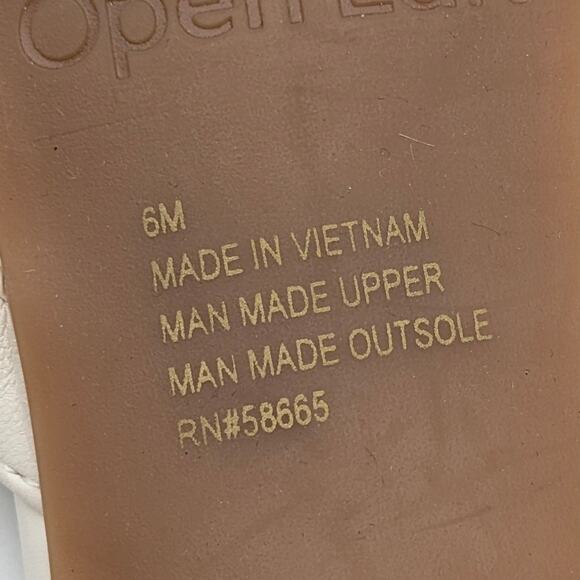 Open Edit Tori Kitten Heel Sandals Slip-On Women's Ivory Egret Size US6 EU36.5 - Picture 7 of 12